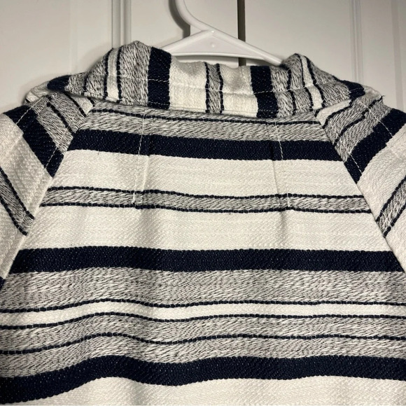 Loft Breton Women's Small Anorak Jacket Nautical Navy Blue & White Striped - Picture 9 of 10